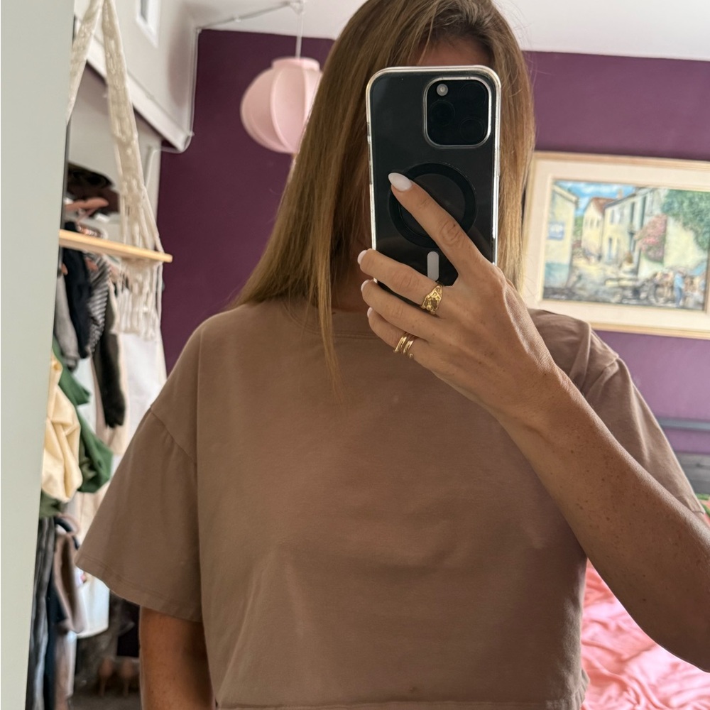 Forever 21 Tan Short Sleeve Top